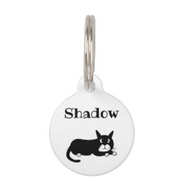 Pet Tag Gato Negro
