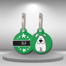 Grama de Ilustração de Cão Bonito e Acessório Simp