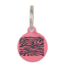 Impressão animal rosa e zebra negra personalizávei