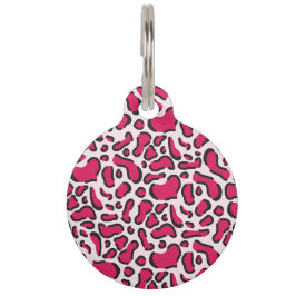 Pet Tag Leopardo rosa