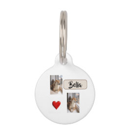 Pet Tag My Furry Friend – Round Dog Photo Tag with Name