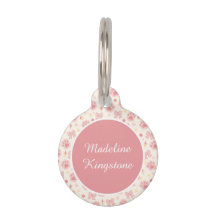 Placa Personalizada Nome Gato Rosa Patinhas de Gat