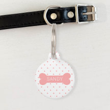 Pontos Polka Rosa E Osso De Cachorro & Informações