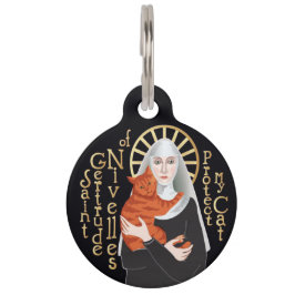 Pet Tag Santo Gertrude Nivelles, Protetor de Gatos