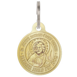 Pet Tag Santo Jude, por favor, ajude meu cachorro, medalha