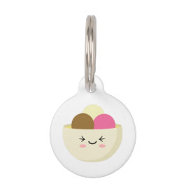 Pet Tag Sorvete Kawaii