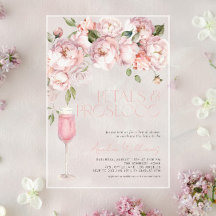 Petais e Prosecco Chá de panela Floral Rosa Modern