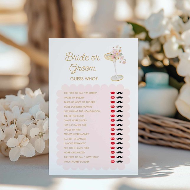Petais e Prosecco Noiva ou Jogo de Chá (Petals and prosecco Bride or Groom Bridal Shower Game)