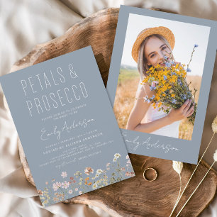 Pétalas Azuis Dusty e Prosecco Foto de Flor Selvag