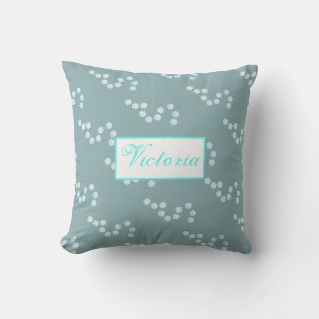 Pétalas de Flor Pastel Victoria Almofada de Lança (Frente)