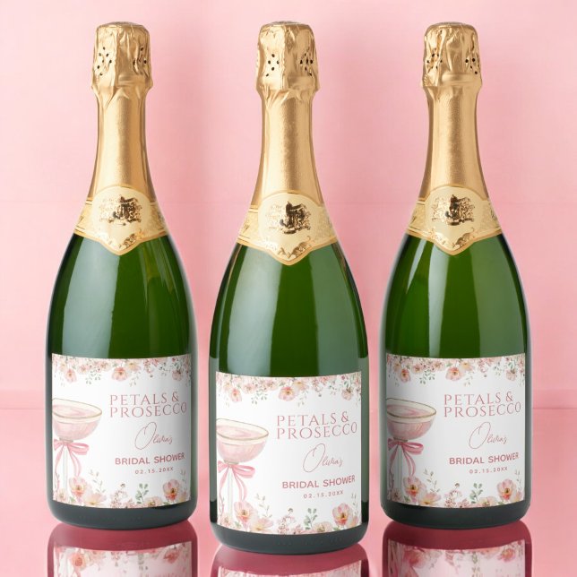 Pétalas de Laço Rosa e Brinde de Prosecco para Chá (Criador carregado)