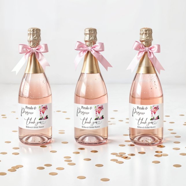 Pétalas e Brunch de Prosecco Rosa Floral Chá de No (Criador carregado)