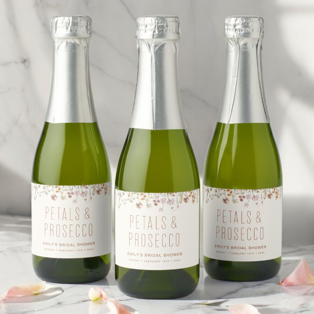 Pétalas e Prosecco Chá de Bebê de Flores Silvestre (Criador carregado)
