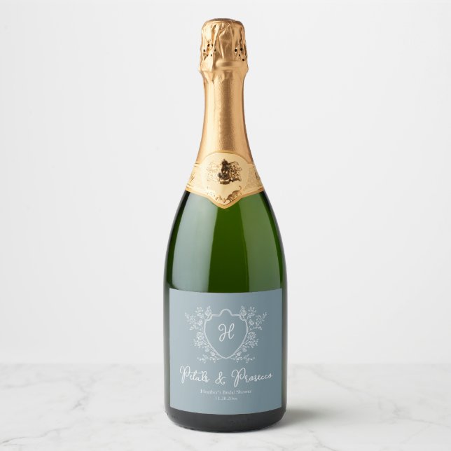 Pétalas e Prosecco Regência Azul Chuveiro de Noiva (Frente)