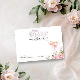 Pétalas Florais & Prosecco Cartão de Conselho de C