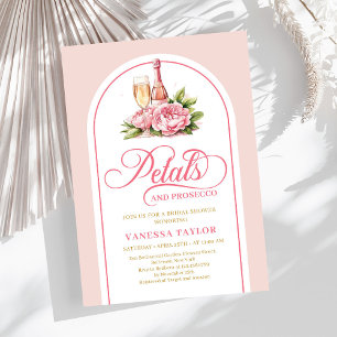 Pétalas modernas e convite de casamento água-prose