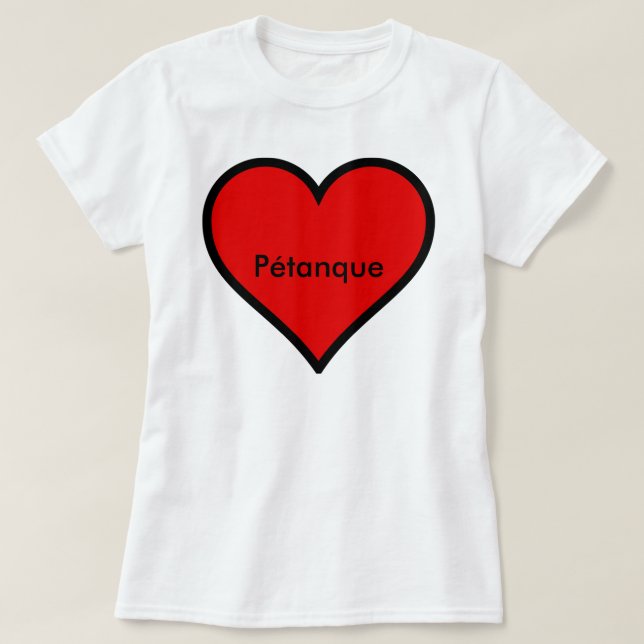 Petanque T-Shirt "Heart" (Frente do Design)