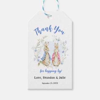 Peter e Flopsy Bunny Birthday - Etiqueta de presen