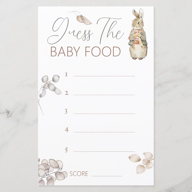 Peter, o Coelho Cai, Adivinha o Jogo da Comida do  (Frente)