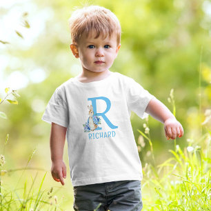 Peter Rabbit Baby Boy Monogram Name Baby T-Shirt