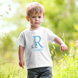 Peter Rabbit Baby Boy Monograma Nome Bebê T-Shirt