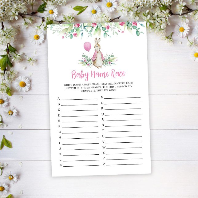 Peter Rabbit Baby Name Race game (Criador carregado)