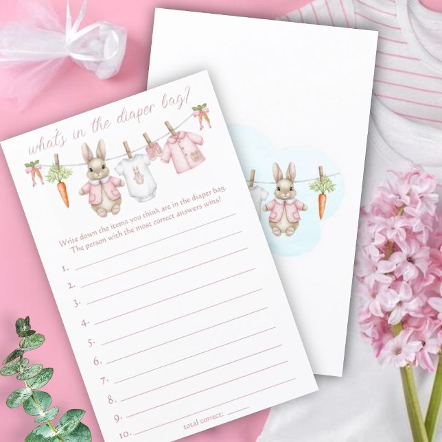 Peter Rabbit Baby Shower What's In The Diaper Bag (Criador carregado)