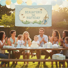 Peter Rabbit | Banner de aniversário do Baby Boy