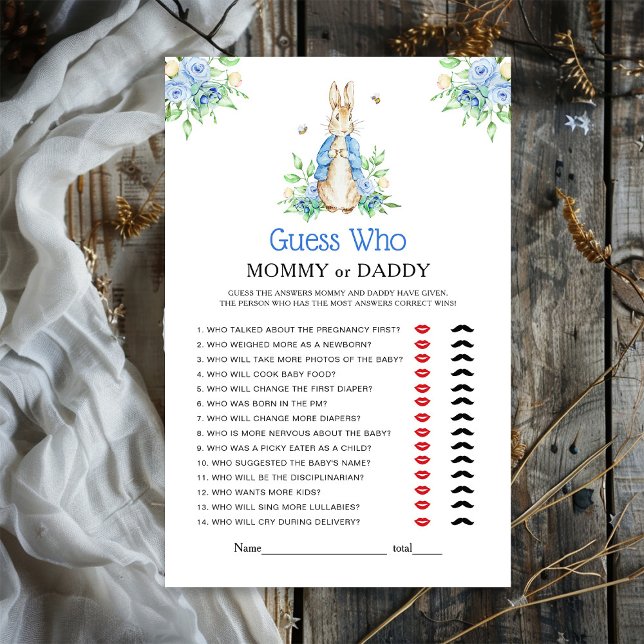 Peter Rabbit Mamãe ou Jogo de Bebê Pai (Criador carregado)