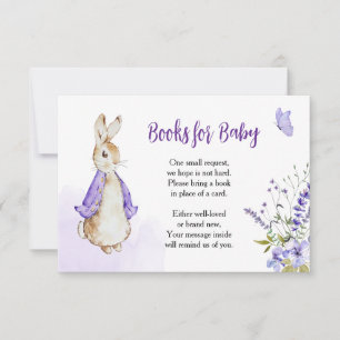 Peter Rabbit Purple Books Para Cartão De Bebê