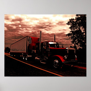 Peterbilt 379 de M Horning edita o poster