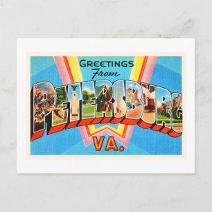 Petersburg Virgínia VA Antigo Cartão Postal de Via