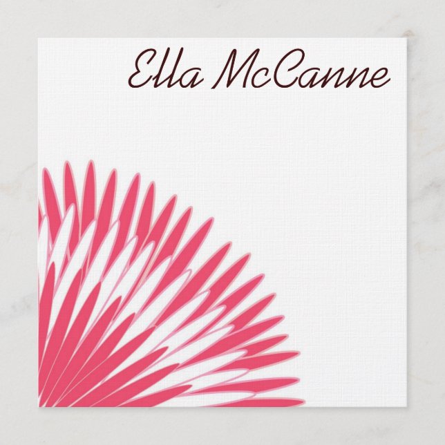 Petinhas de flores modernas a rosa (Frente)