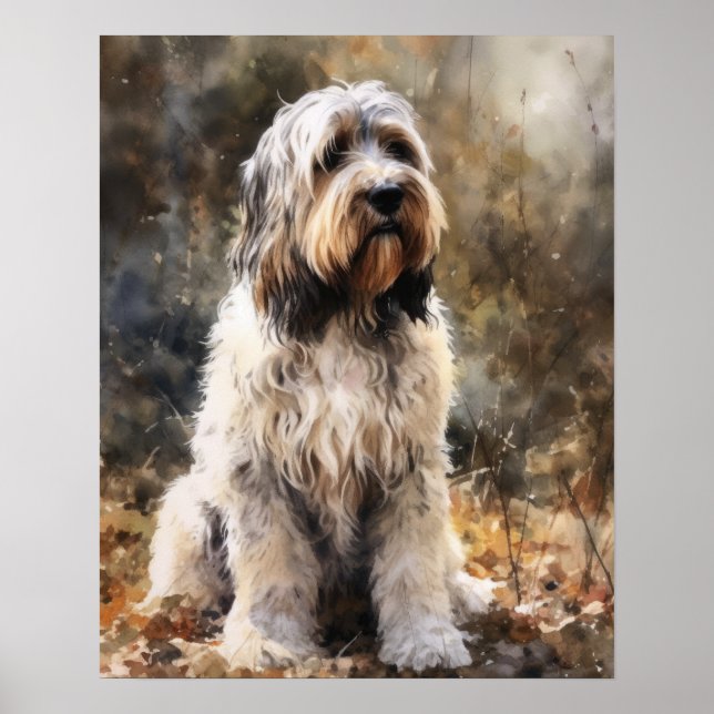Petit Basset Griffon Vendeen Dog Art Impressão (Frente)