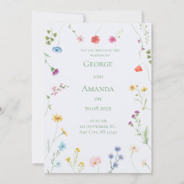 Petite Floral Wedding Convite para Elegante
