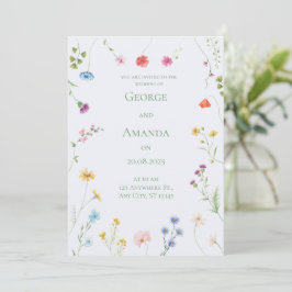 Petite Floral Wedding Convite para Elegante