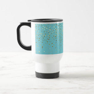 Petite Ouro Stars Caneca de viagem Bright Aqua