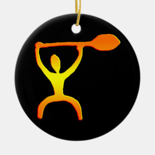 Petroglyph havaiano do homem da pá - ornamento