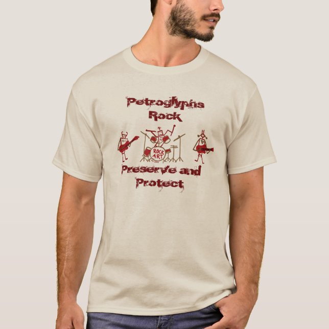 Petroglyphs Rock Preserve and Protect T-shirt (Frente)