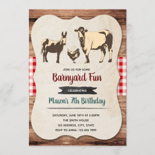 Petting convite de aniversário zoológico