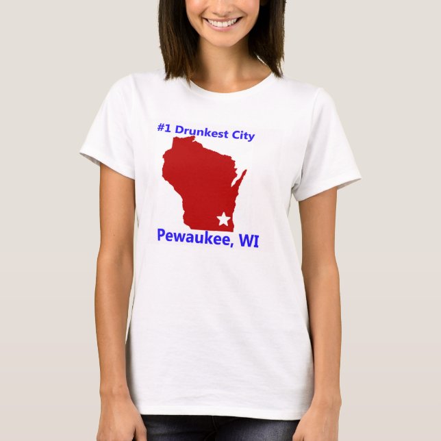 Pewaukee, camisa do T das mulheres da cidade dos (Frente)