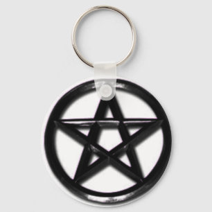 Pewter Pentacle pagan chaveiro