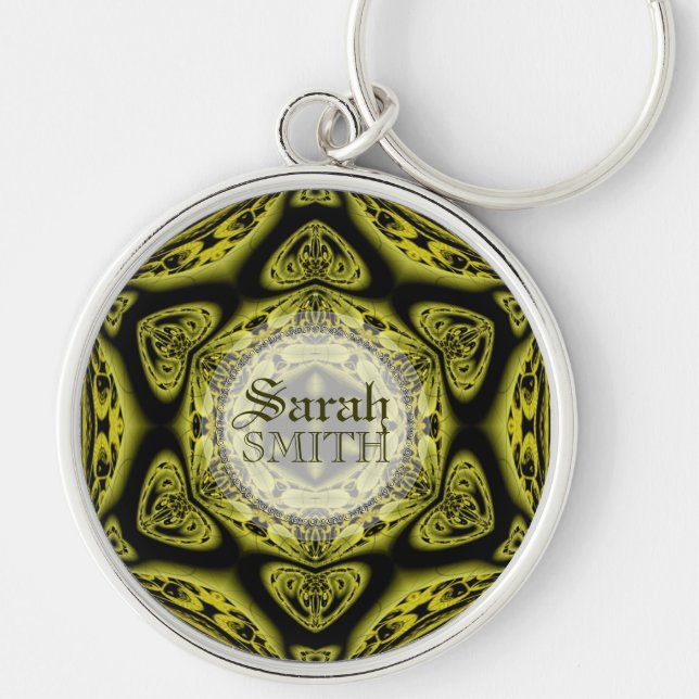 Peyote Love Heart Name Chaveiro (Frente)