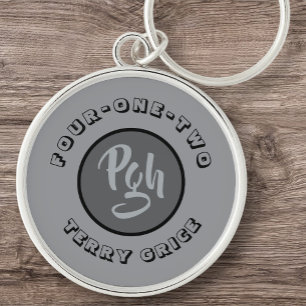 Pgh Sports Black Yinzer Quatro Um Dois Chaveiro