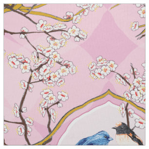 PH&D Bluebird Vignett Toile Tecido Iris Rosa