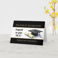 Ph D impressionante! Cartão personalizado de gradu