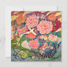 Phantom Flower Carriage: Nihonga Art Postcard