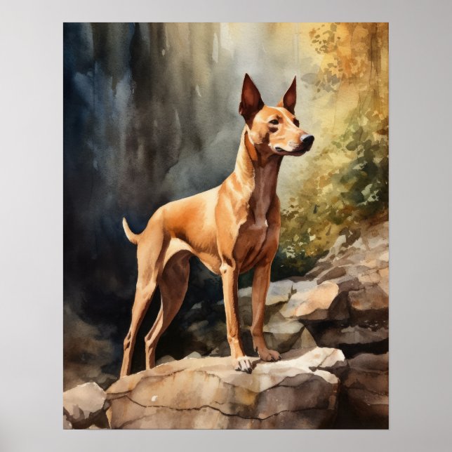 Pharaoh Dog Art Impressão (Frente)