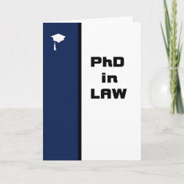PhD no cartão de Parabéns de Direito