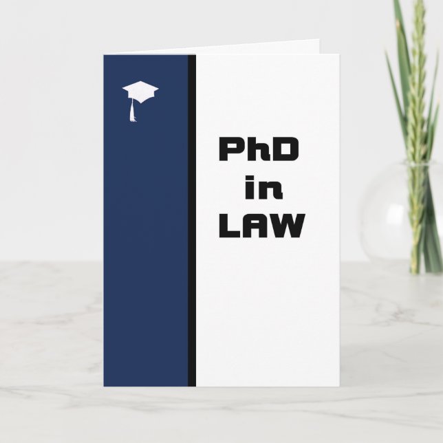 PhD no cartão de Parabéns de Direito (Frente)